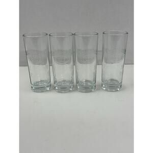 Jack Daniels Whiskey Glass - 6" Tall - 10oz - Snowflake Themed Set Of 4